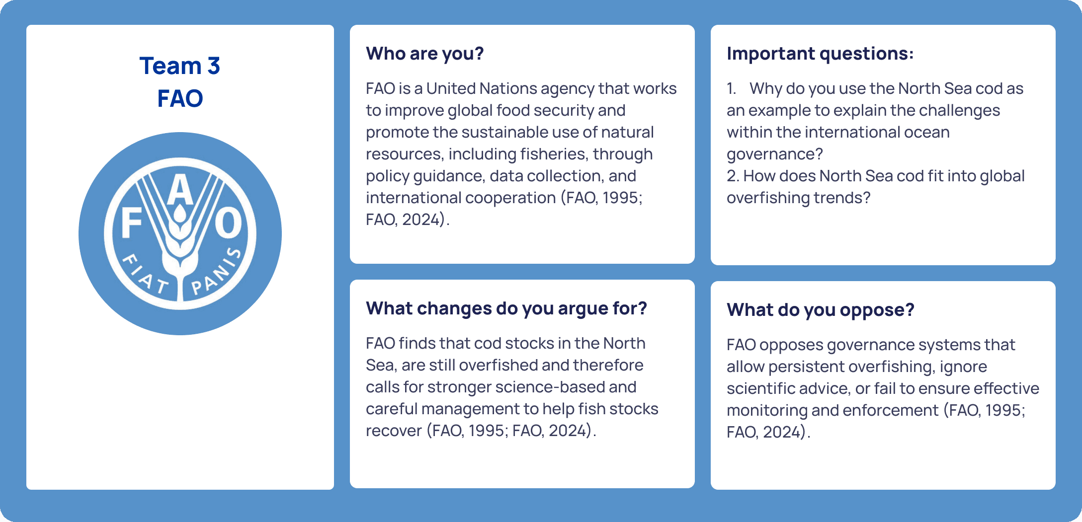 Team 3: FAO (Food and Agriculture Organization of the United Nations)