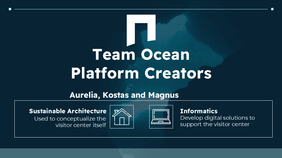 Team Ocean's experts in sustainable architecture and informatics responsible for the platforms to feature the exhibit content