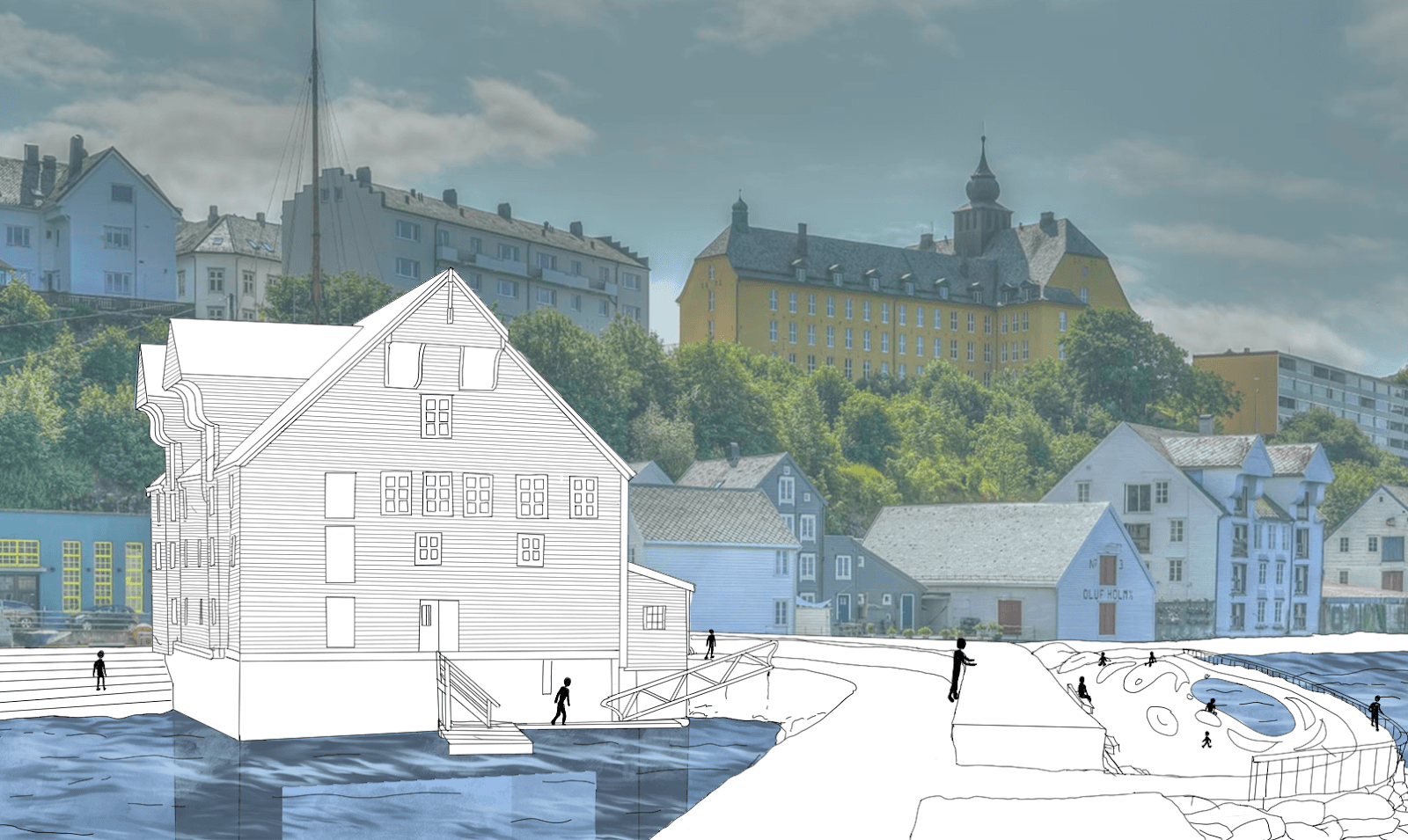 Architectural illustration of the center